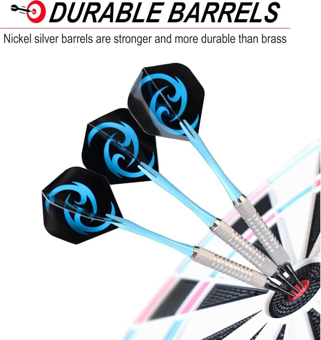 Detalle de CareGames 12-teilige Softdart-Set (16 g) mit PVC-Schäften und 24 Ersatzspitzen