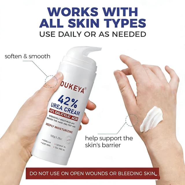 Thumbnail 3 de OUKEYA Urea-Creme 42% plus Salicylsäure 2% – Harnstoffcreme