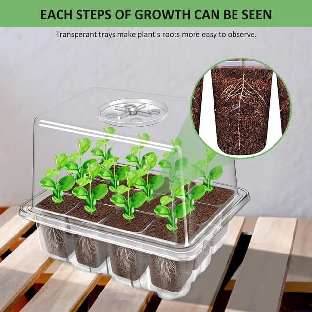 Detalle 2 de YAUNGEL seed trays 120 cells propagator