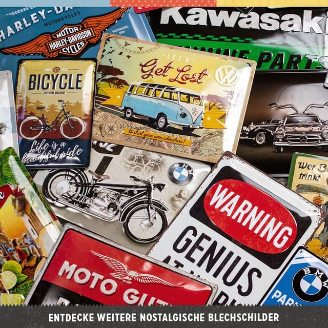 Thumbnail 4 de Nostalgic‑Art Plaque vintage Kawasaki 30 x 40 cm