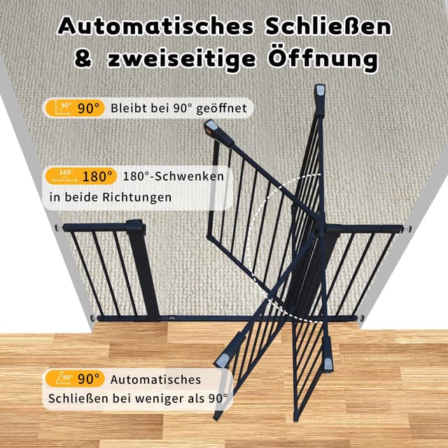 Thumbnail 5 de LAOYE Treppenschutzgitter Extra Hoch 92 cm