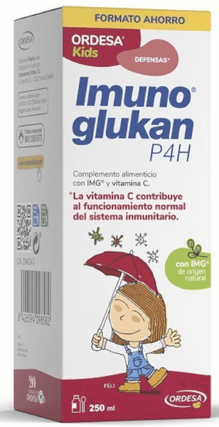 Imagen de Ordesa ImunoGlukan Niños P4H 250 ml jarabe para defensas en OfertitasTOP