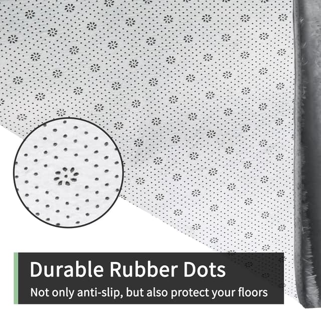 Detalle de Sour Lemon Rugs Grey 275x370cm shaggy rug