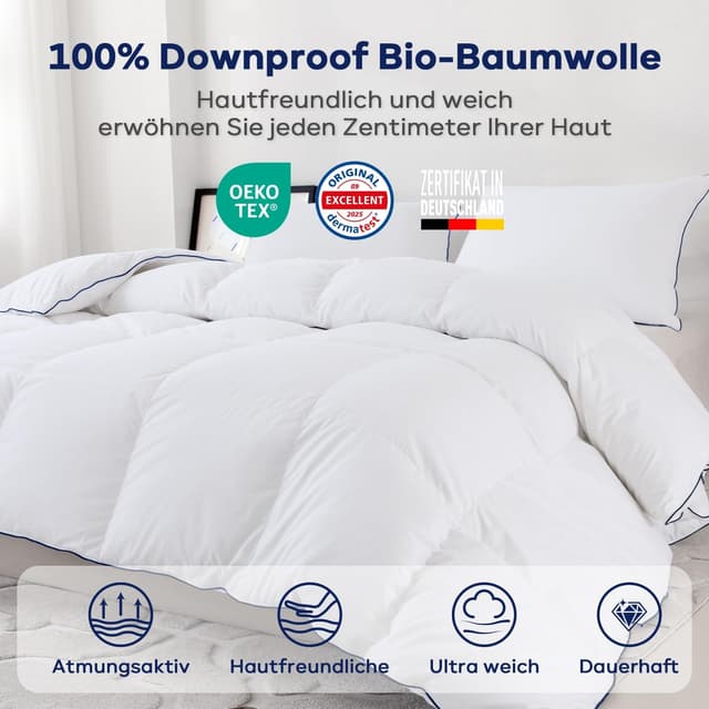Detalle 2 de DOWNFOCUS Daunendecke 135x200 Ganzjahresdecke