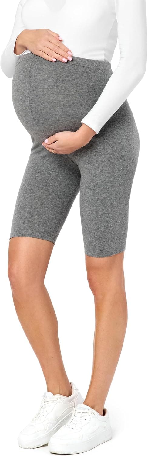 Thumbnail 6 de Be Mammy Leggings courts de maternité en coton à taille haute (BE20-228)