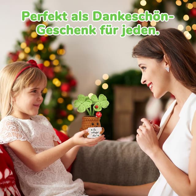 Detalle 2 de WenmthG Glücksbringer Vierblatt Kleeblatt