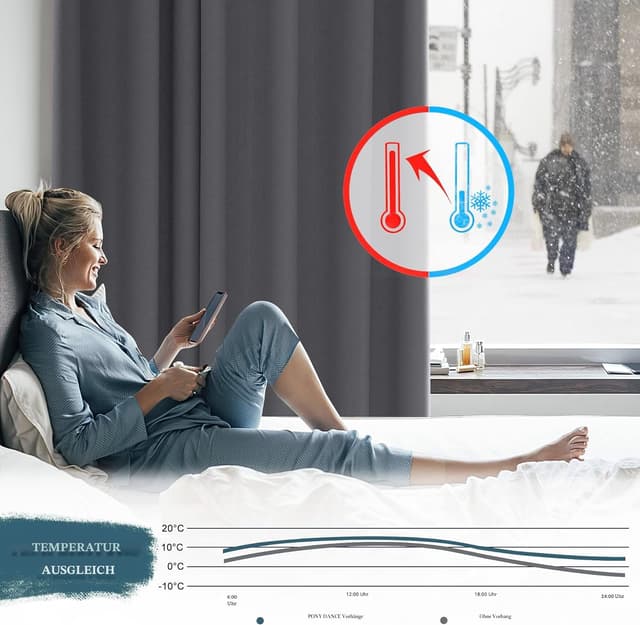 Thumbnail 2 de PONY DANCE Thermovorhang Grau 245Ă140 cm đȘ