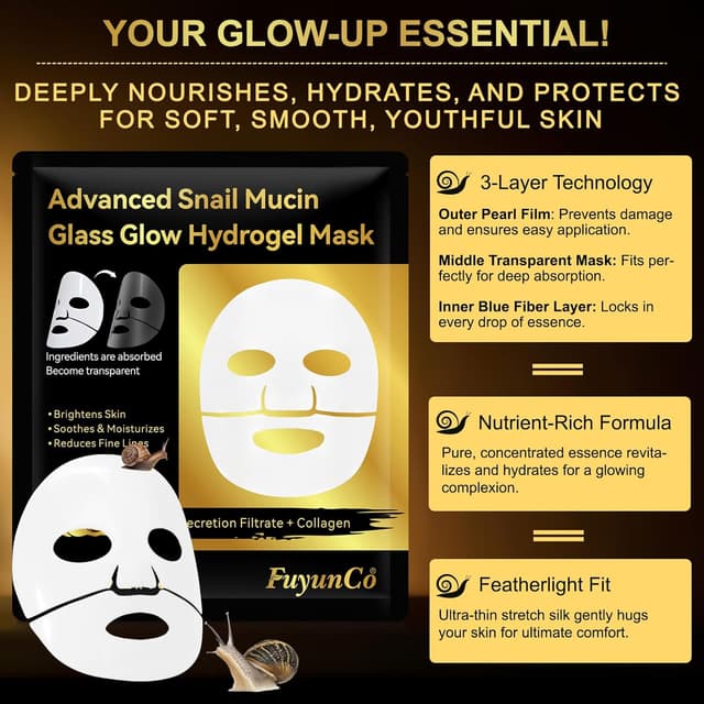 Thumbnail 4 de Mascarilla Facial de Hidrogel Advanced Snail Mucin Glass Glow