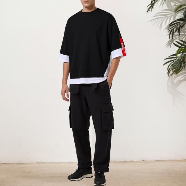 Detalle 2 de Covisoty T-Shirt techwear homme