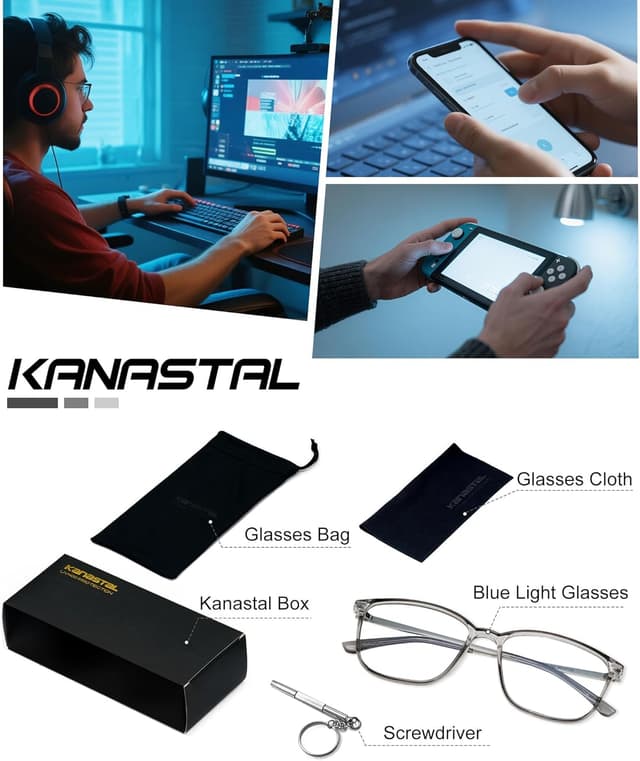 Thumbnail 6 de KANASTAL Lunettes anti lumière bleue forme carrée 🕶