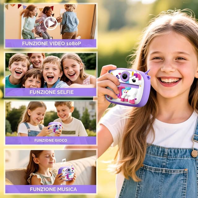 Detalle de YOZISS Bambini Fotocamera istantanea 1080P