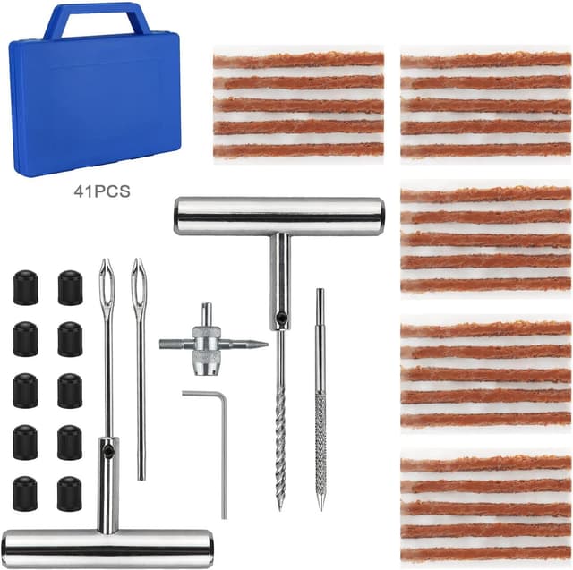 Detalle 2 de VonLux 42-Piece Car Tyre Puncture Repair Kit (Tubeless Plug Tools & Valve Tools)