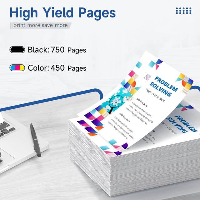 Detalle de 304XL Ink Cartridges Combo Pack (Black & Colour) Compatible with HP 304XL for Envy and DeskJet 2600/2620/3700/3760 series