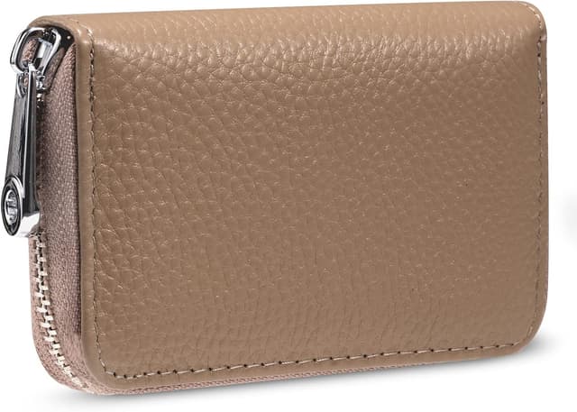 Thumbnail 6 de Meowoo RFID Blocking Genuine Leather Mini Card Wallet with Zipper