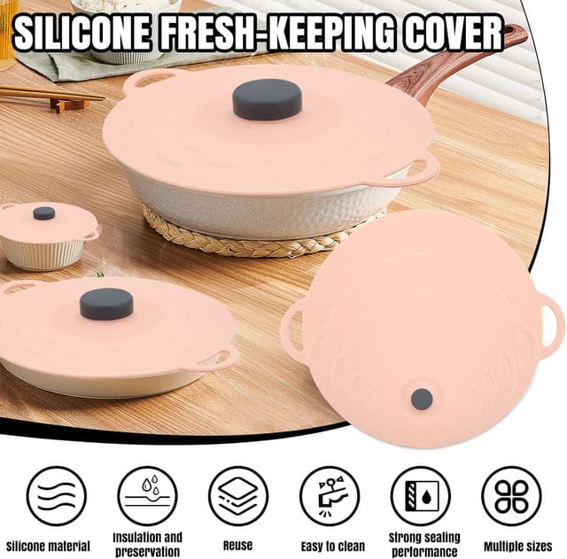 Detalle 2 de QUTHZZHY Silikon Deckel 5 Stücke 9,8–24,2 cm