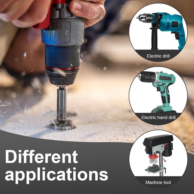 Detalle de flintronic Lot de mèches Forstner 6 pièces 10 à 35 mm (queue ronde) pour bois