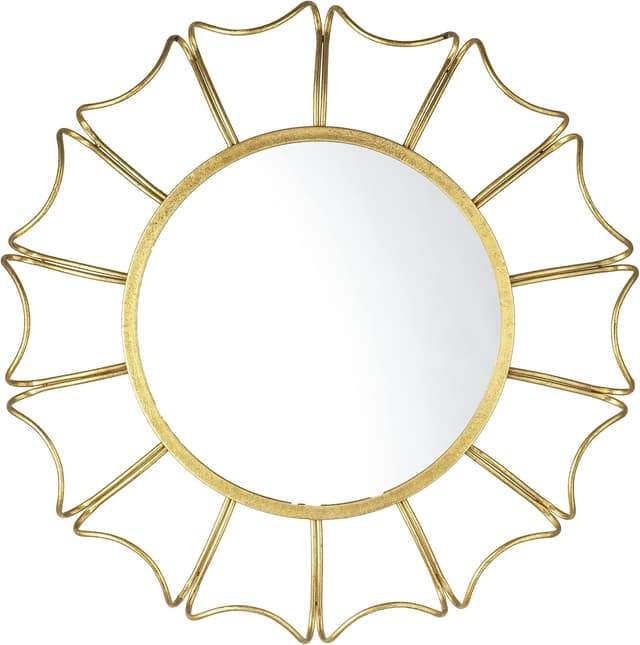 Detalle de Baroni Home Specchio da parete Petalo Oro