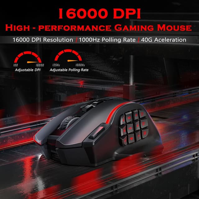 Thumbnail 1 de Redragon Wireless Gaming Mouse 16,000 DPI
