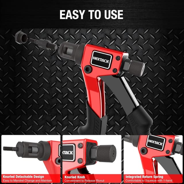 Thumbnail 4 de NEXTACK NT600 Rivet Nut Tool Kit 8" 🛠