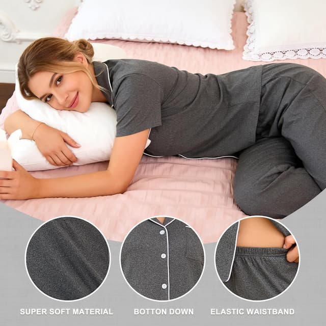 Detalle 2 de LUSLOVE Damen Schlafanzug-Set 2-teilig