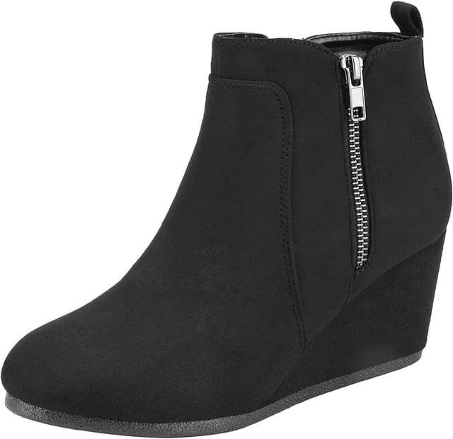 Imagen de DREAM PAIRS Suede Low Wedges Ankle Boots en OfertitasTOP