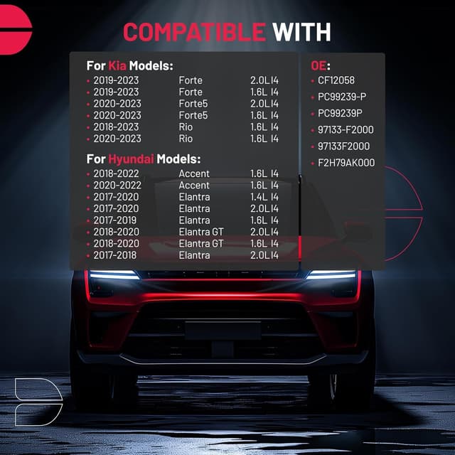 Detalle 2 de BDFHYK Cabin Air Filter with Activated Carbon for Kia Forte (2019-2023) and Hyundai Accent/Elantra (2017-2022)