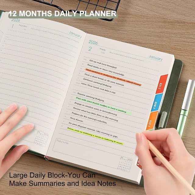 Detalle 2 de Agenda académica 2026 A5 día por día