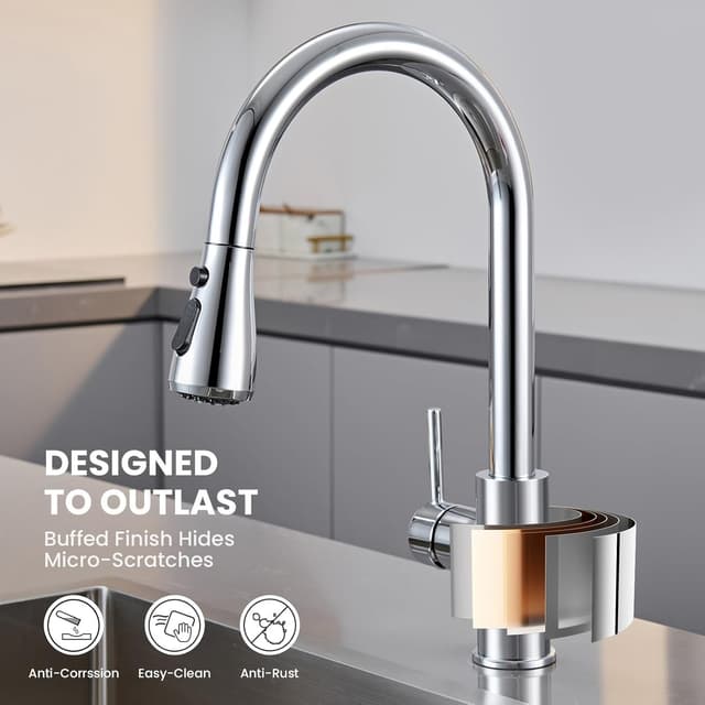 Thumbnail 3 de DERW Kitchen Tap with Pull Out Spray
