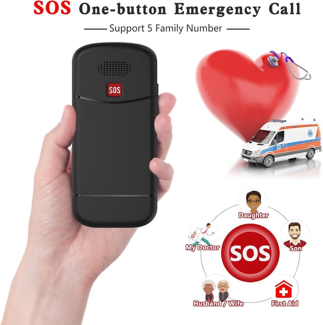 Thumbnail 5 de uleway Seniorenhandy mit großen Tasten und SOS-Taste