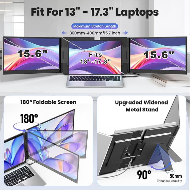 Thumbnail 6 de Rizpak One Cable 15.6" Triple Monitor Extender