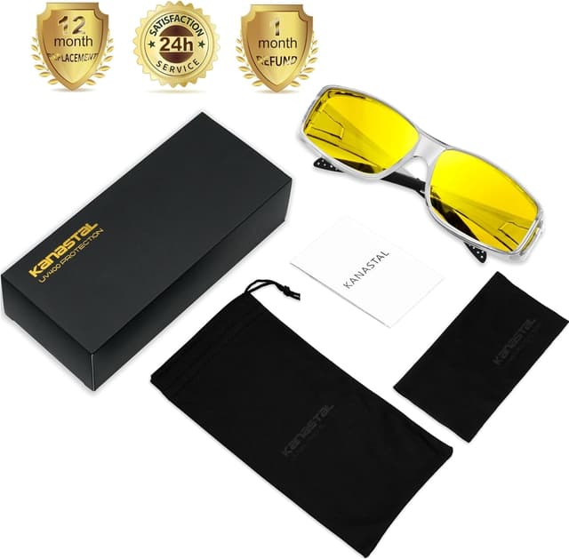 Detalle 2 de KANASTAL Fit Over Sonnenbrille für Übergrößen – überziehbare, polarisierte UV400 Sonnenbrille (quadratisch, für Brillenträger)