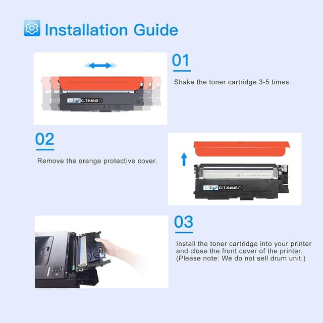Detalle de LxTek 404S compatible toner 4-pack (CLT-P404C) for Samsung Xpress SL-C430/C480 series