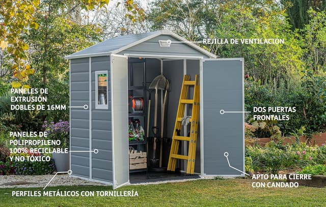 Thumbnail 1 de Keter Manor 6X5 - Caseta de jardín con ventilación