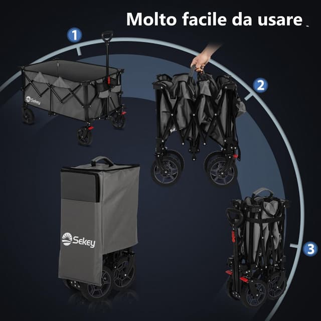 Thumbnail 6 de Sekey XXL Plus Carrello Pieghevole 200L 150kg