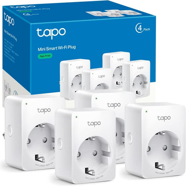Imagen de Tapo P100 Mini enchufe inteligente Wi‑Fi (4 unidades) en OfertitasTOP