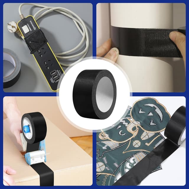 Thumbnail 6 de Nuangoo Ruban adhésif toilé imperméable 2 rouleaux 48 mm x 27 m (noir)