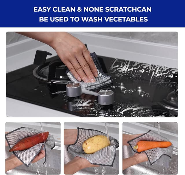 Detalle 2 de Wangjinpeng 3-Layer Steel Dishcloths