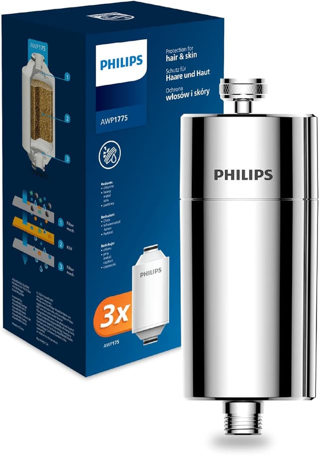 Thumbnail 6 de Philips Water in-Line Shower Filter (50,000 L) – Black/Reduces Chlorine by up to 99%