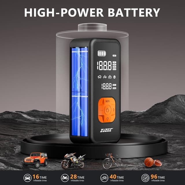 Detalle de Tire Inflator Portable Air Compressor 150 PSI ⛽