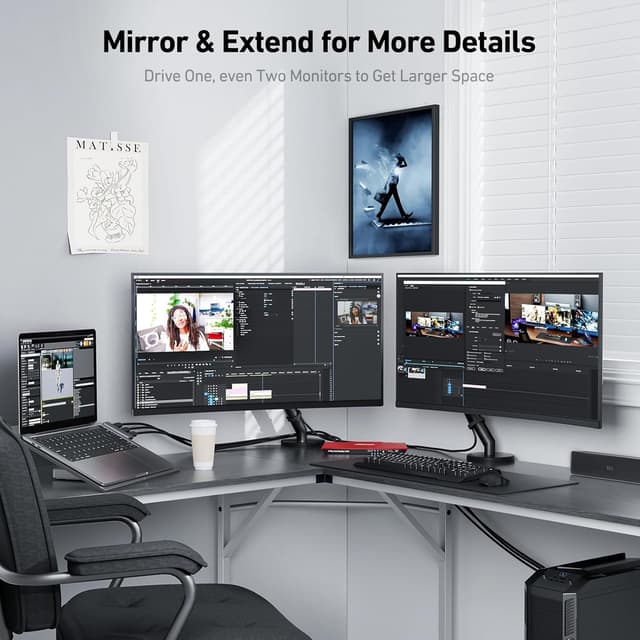 Detalle 2 de BENFEI Cavo DisplayPort HDMI 3 m