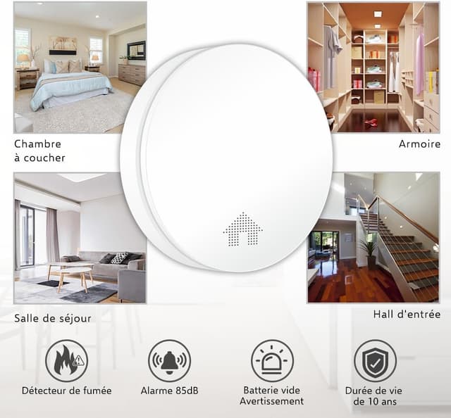 Thumbnail 2 de ELRO FS4610 détecteur de fumée 10 ans lot 10