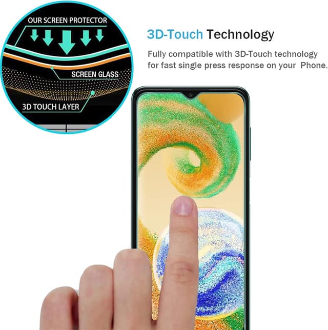 Detalle de AOKUMA 2 pellicole in vetro temperato per Samsung Galaxy A04/A04s/A03s (9H, antiurto e anti-impronta)