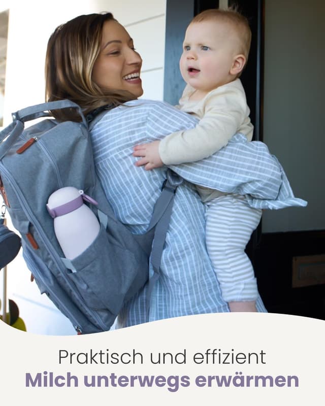 Thumbnail 6 de GROWNSY tragbarer Flaschenwärmer für unterwegs mit 10.000-mAh-Akku (600 ml, Altrosa)