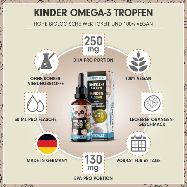 Thumbnail 1 de Omega‑3 Vegan Kinder 50 ml — 250 mg DHA