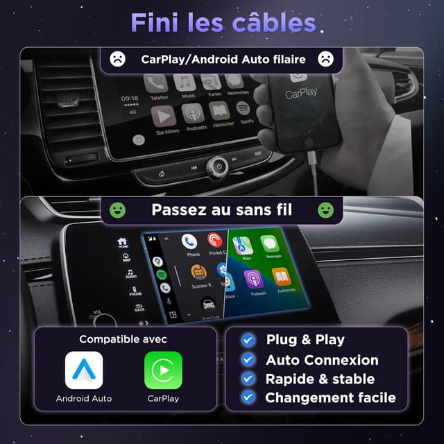 Thumbnail 1 de MSXTTLY U2AC-01 Adaptateur CarPlay sans fil