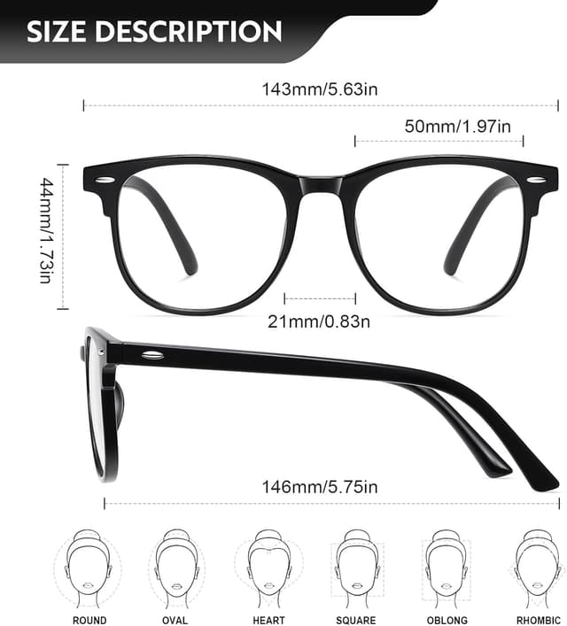 Detalle 2 de Okany Blue Light Glasses Blue Light Blocker for Screen