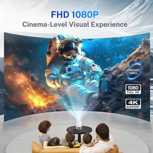 Detalle 2 de LYNCAST Vision Beamer Proyector Android TV 📽