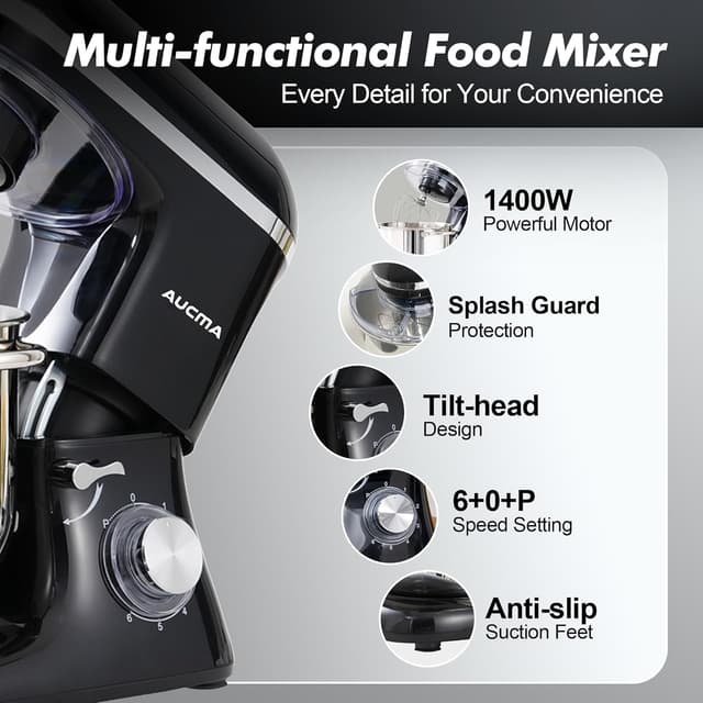 Thumbnail 5 de Aucma Stand Mixer 7.5L 1400W