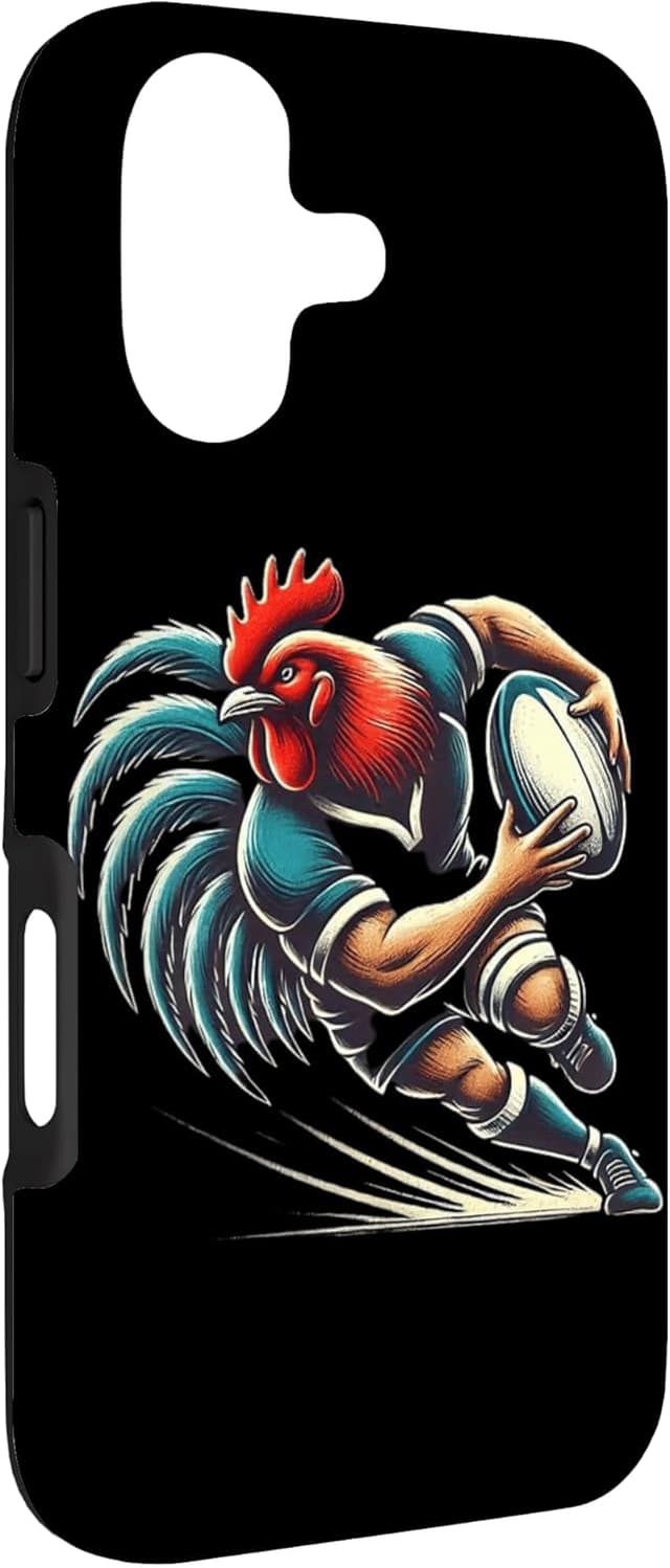 Detalle de Coque iPhone 17 rugby coq en polycarbonate