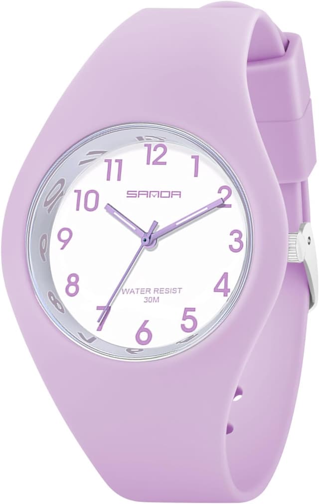 Detalle de AOOSU Damenuhr Silikonband Analog Quarz